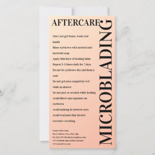 Creamy Glam Mikroblading Aftercare Tack Kort