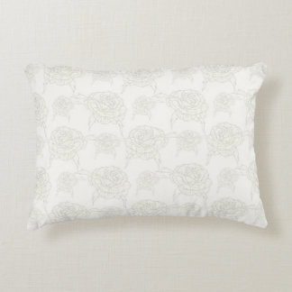 Creamy Gul ros Hand plockade på Creamy White Prydnadskudde