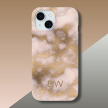 Creamy Guld Rosa Marble Mönster
