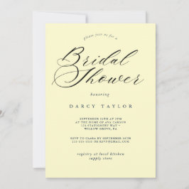 Creamy Gult Inbjudningskort för möhippan