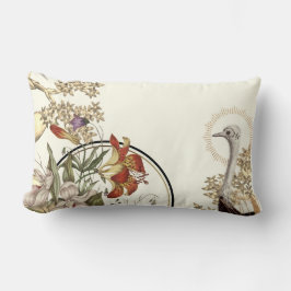 Creamy Ivory Artistic Tiger Lily Blommigt Design Lumbarkudde