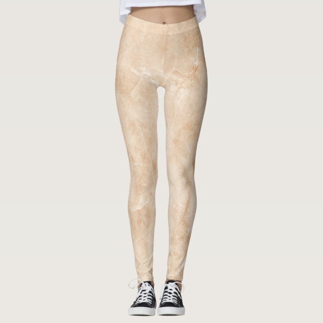 Creamy Marble Struktur Leggings (Framsida)