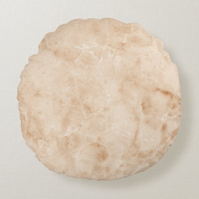 Creamy Marble Struktur Rund Kudde (Framsidan)