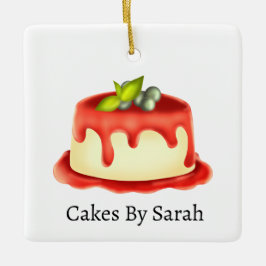 Creamy Panna Cotta Julgransprydnad Keramik