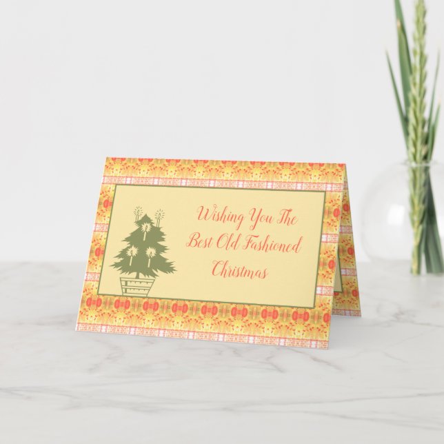 Creamy Patterned Designer Helgkort (Framsida)