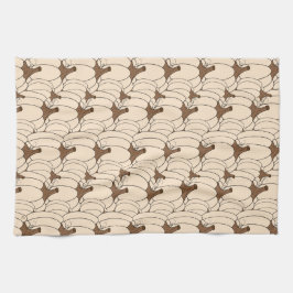 Creamy Pumpkin Patch Mönster Fall Kitchen Towel Kökshandduk