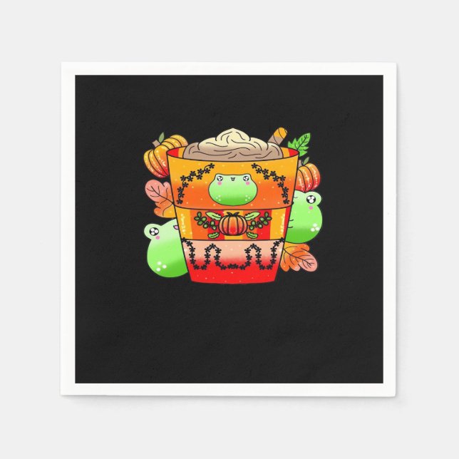 Creamy Pumpkin Spice Latte Season Pappersservett (Framsidan)