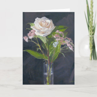 "Creamy Rose" konstkort tom välkomstkort Kort