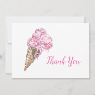 Creamy Strawberry Ice Cream Tack Kort