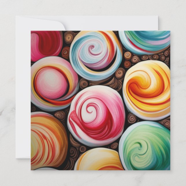 Creamy Swirls Julkort (Framsida)