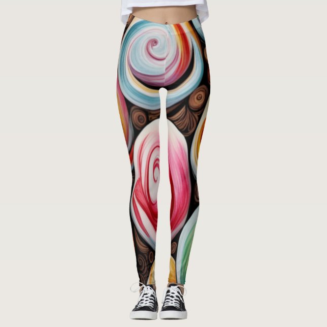 Creamy Swirls Leggings (Framsida)
