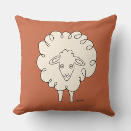 Creamy Whimsical Sheep Dekorativ kudde