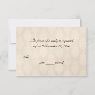 Creamy White Damask OSA Kort