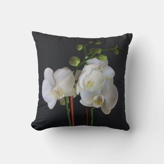 Creamy White Orchid Kudde (Framsida)