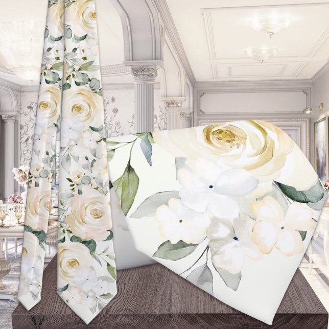 Creamy White Peony Eucalyptus Light Sage Bröllop Slips (Skapare uppladdad)