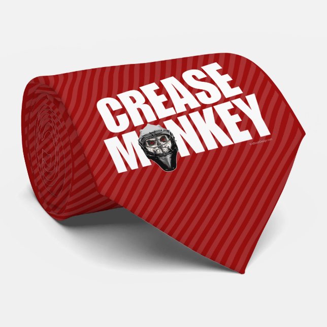 Crease Monkey (Hockey Goalie) Neck Tie Slips (Rullad)