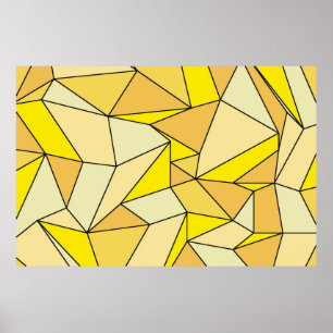 "Creases" Shades of Gult Extra Large Print Poster
