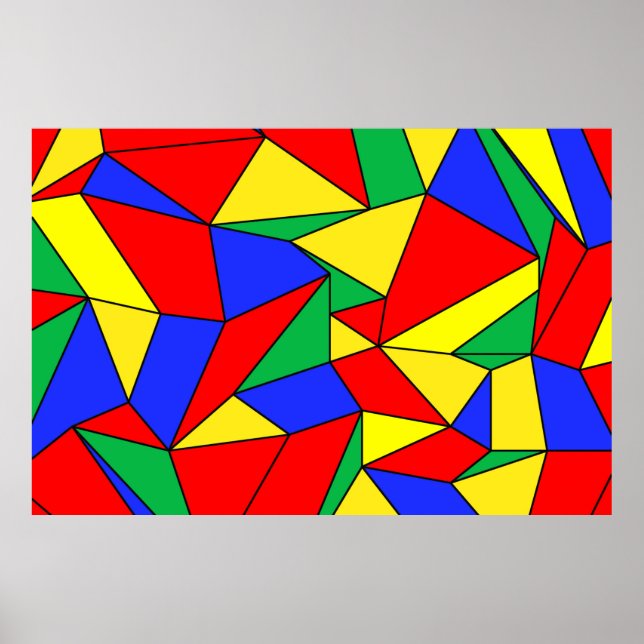 "Creases" (stora utskrifter av primärt Färg Extra) Poster (Framsidan)