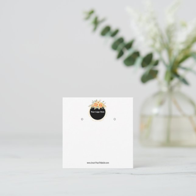 Creat Your Custom Logo Earring Display Card  Fyrkantigt Visitkort (Stående Fram)