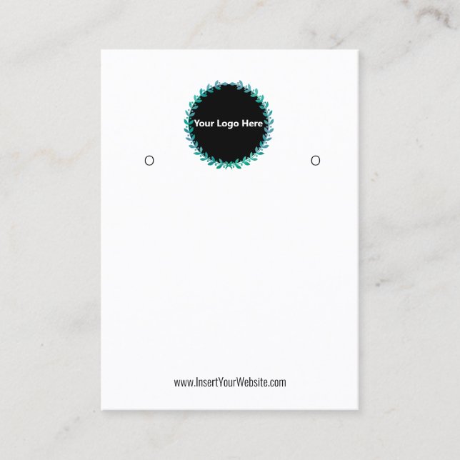 Creat Your Custom Logo Earring Display Card  Visitkort (Framsida)