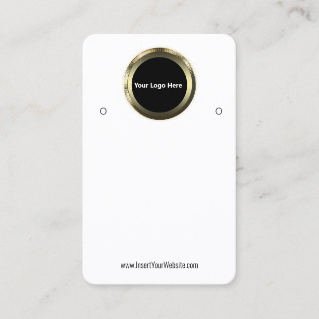 Creat Your Custom Logo Earring Display Card  Visitkort (Framsida)
