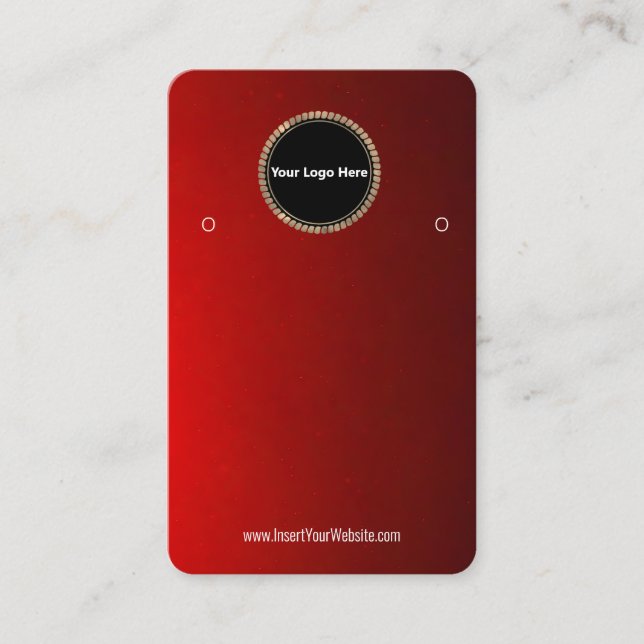 Creat Your Custom Logo Earring Display Card  Visitkort (Framsida)