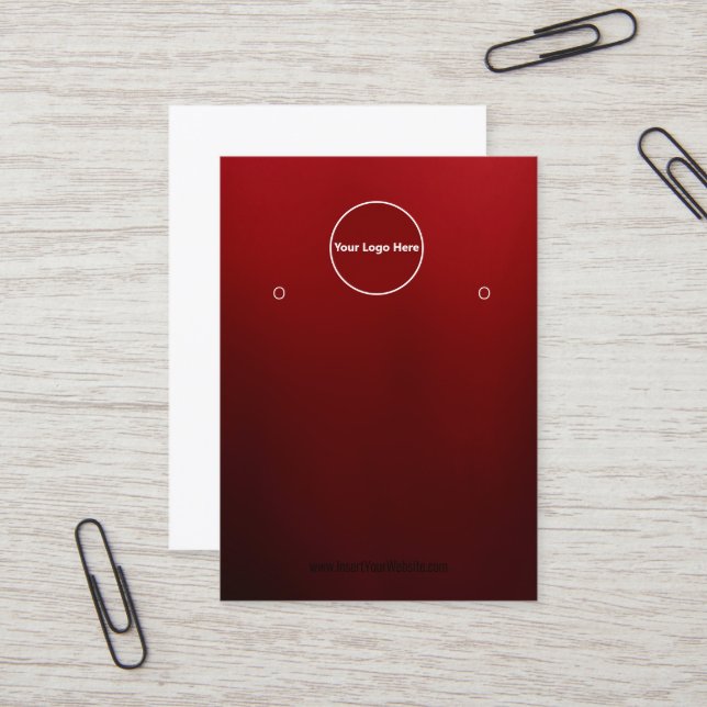 Creat Your Custom Logo Earring Display Card  Visitkort (Fram/Back In Situ)