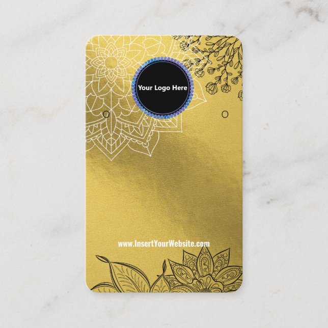 Creat Your Custom Logo Earring Display Card  Visitkort (Framsida)