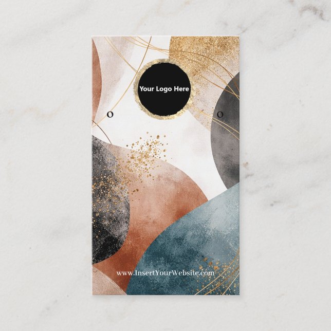Creat Your Custom Logo Earring Display Card  Visitkort (Framsida)