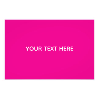 Creat Your Own Megenta Invitation Postcard Fototryck