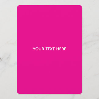 Creat Your Own Megenta Invitation Postcard Program