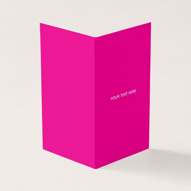 Creat Your Own Megenta Invitation Postcard Visitkort (Utsida)