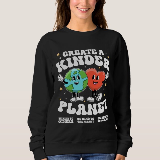 Create a kinder planet Teacher Kind Earth Unity Da T Shirt (Framsida)