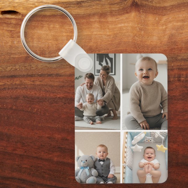 Create a personalized family keychain with a pictu nyckelring (Framsida)