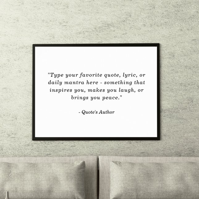 Create a Poster with Your Own | Favorite Quote (Skapare uppladdad)