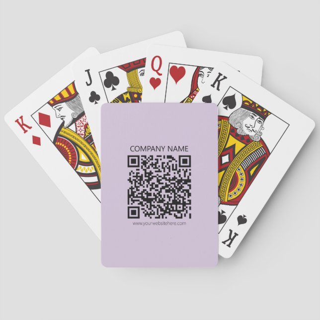 Create a QR Code | Pale Lavender Violet Casinokort (Baksidan)