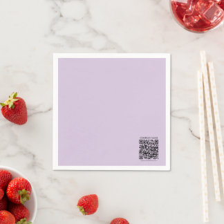 Create a QR Code | Pale Lavender Violet Pappersservett