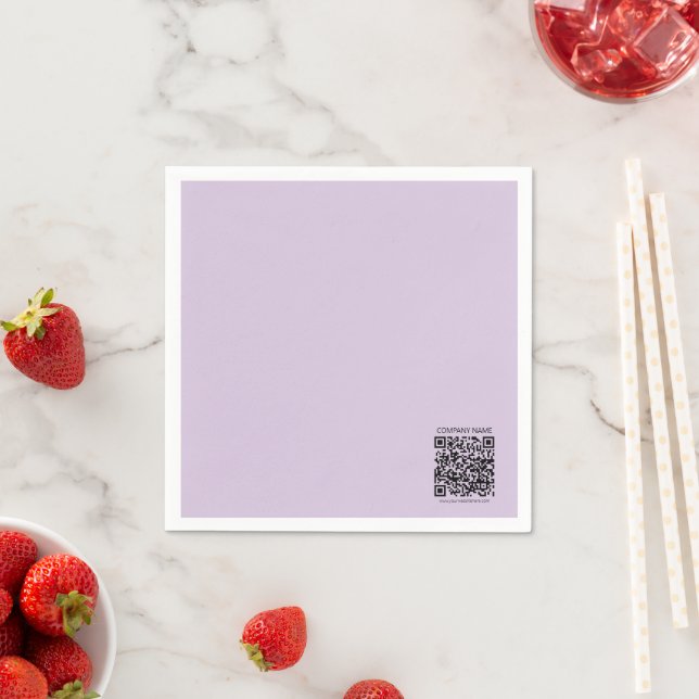 Create a QR Code | Pale Lavender Violet Pappersservett (Insitu)