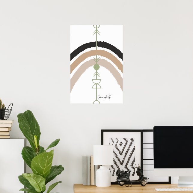 Create a Simpler Life - Abstract Arch Poster (Hemmakontoret)