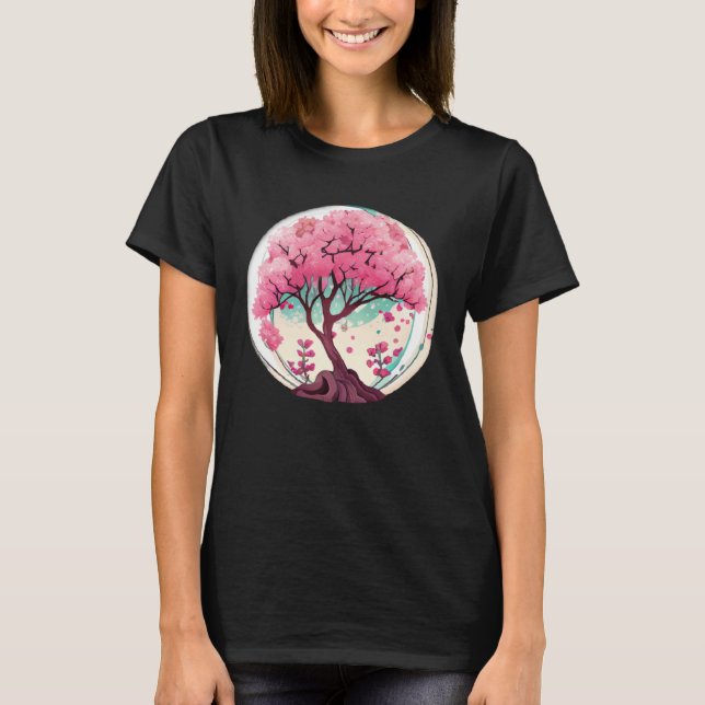 Create an Ambiance of Renewal with this Cherry Blo T Shirt (Framsida)