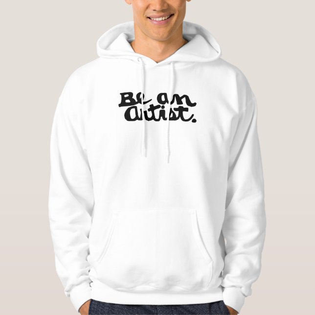 Create Freely: Handwritten Artistic Motto Hoodie (Framsida)