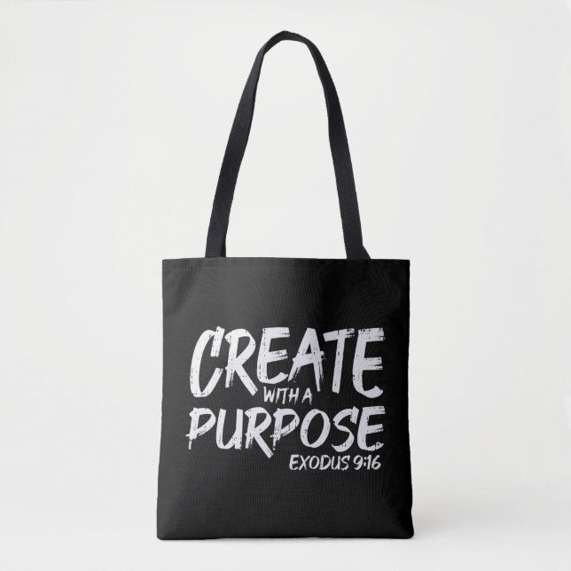 Create With Purpose Bible God Jesus Religious Chri Tygkasse (Framsida)
