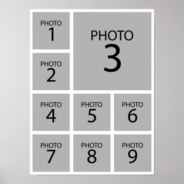 Create your collage Personalized  template 9 PHOTO Poster (Framsidan)