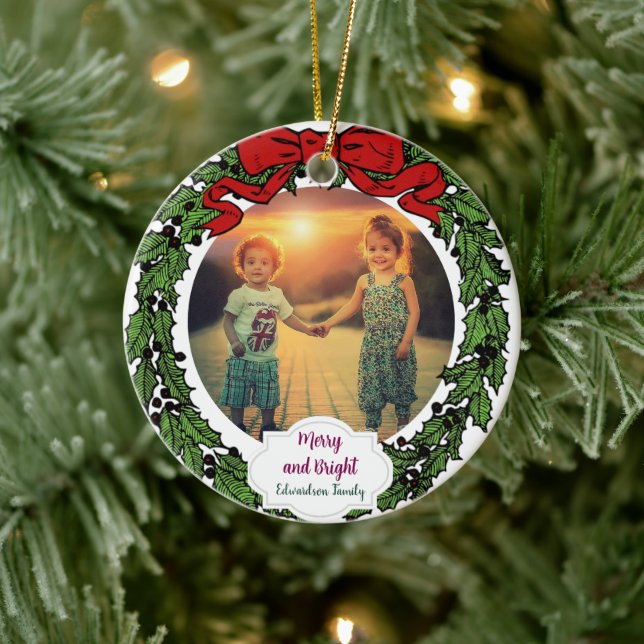 Create your Merry and Bright family christmas Julgransprydnad Keramik (Träd)