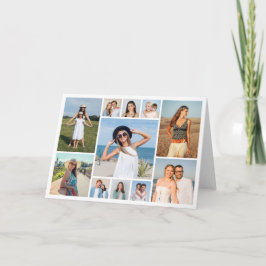 Create Your Own 11 Photo Collage Folded Kort