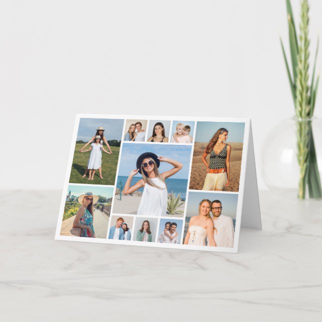 Create Your Own 11 Photo Collage Folded Kort (Framsida)