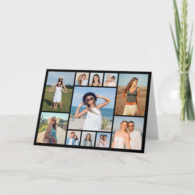 Create Your Own 11 Photo Collage Folded Kort (Framsida)