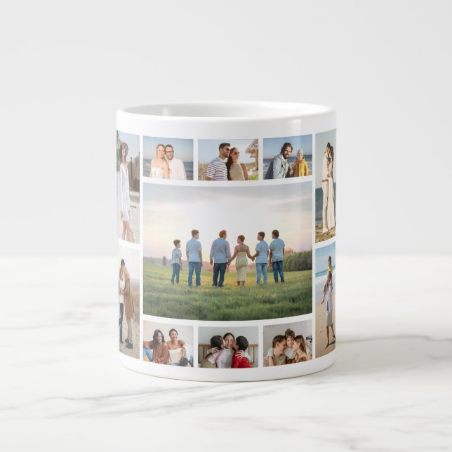 Create Your Own 11 Photo Collage Jumbo Mugg (Framsidan)