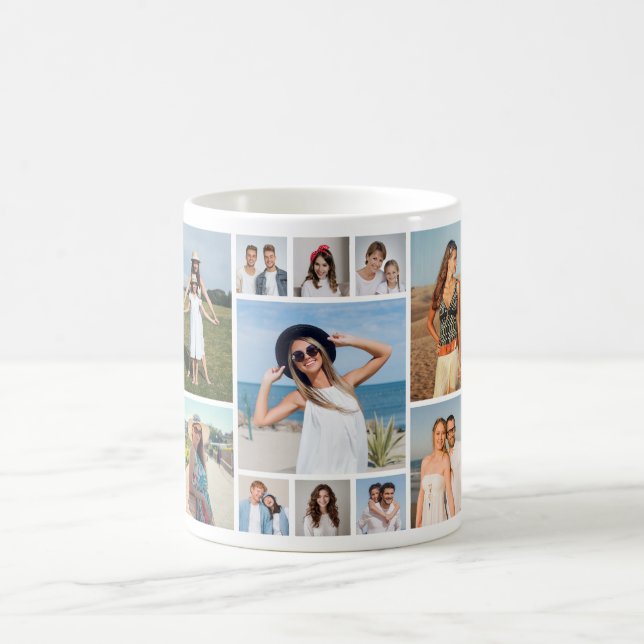 Create Your Own 11 Photo Collage Kaffemugg (Center)
