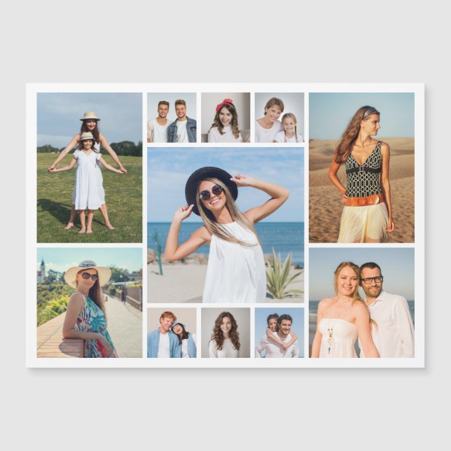  Create Your Own 11 Photo Collage Magnetic Card (Framsida)